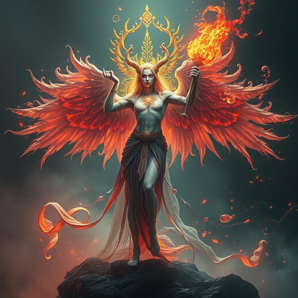 Ethereal Inferno: Pride's Luminous Awakening