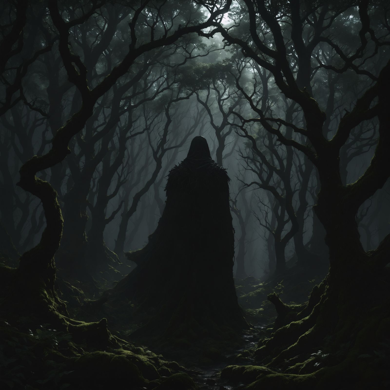 Enchanted Shadow Forest in Fantasy Style