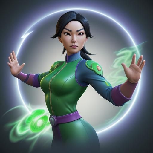 Energetic Jade Chan: 3D Digital Art