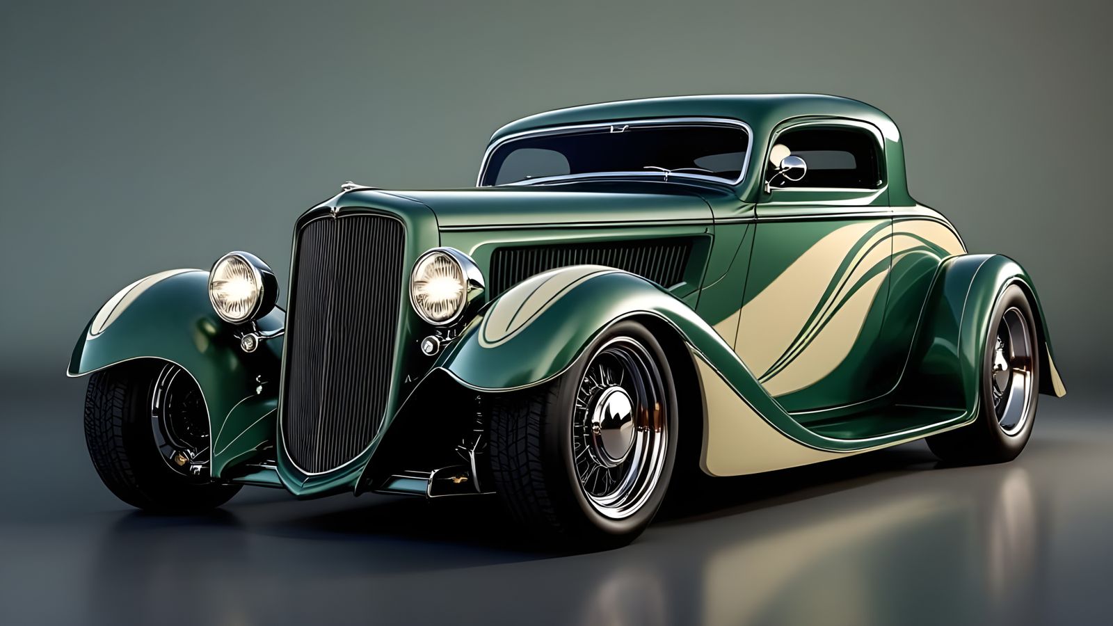 1930s Teraplane Hot Rod in Photorealistic 3D