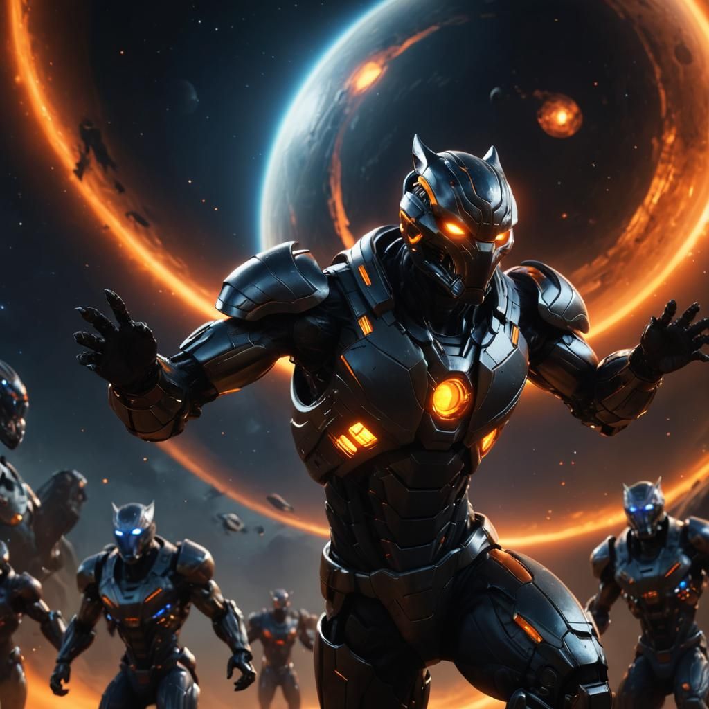 Futuristic Bastet God with Cobra Features in 3D