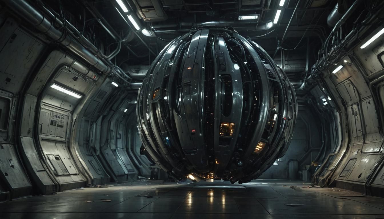 Claustrophobic Sci-Fi Cocoon Interior in Photorealistic Styl...
