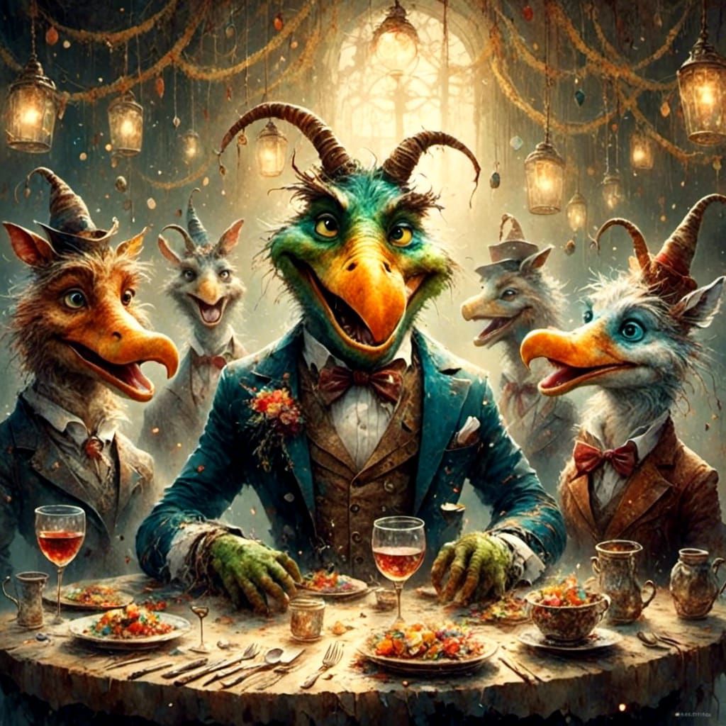 Mr. Foghorn's Overdressed Speech in Newspaper Neon Style