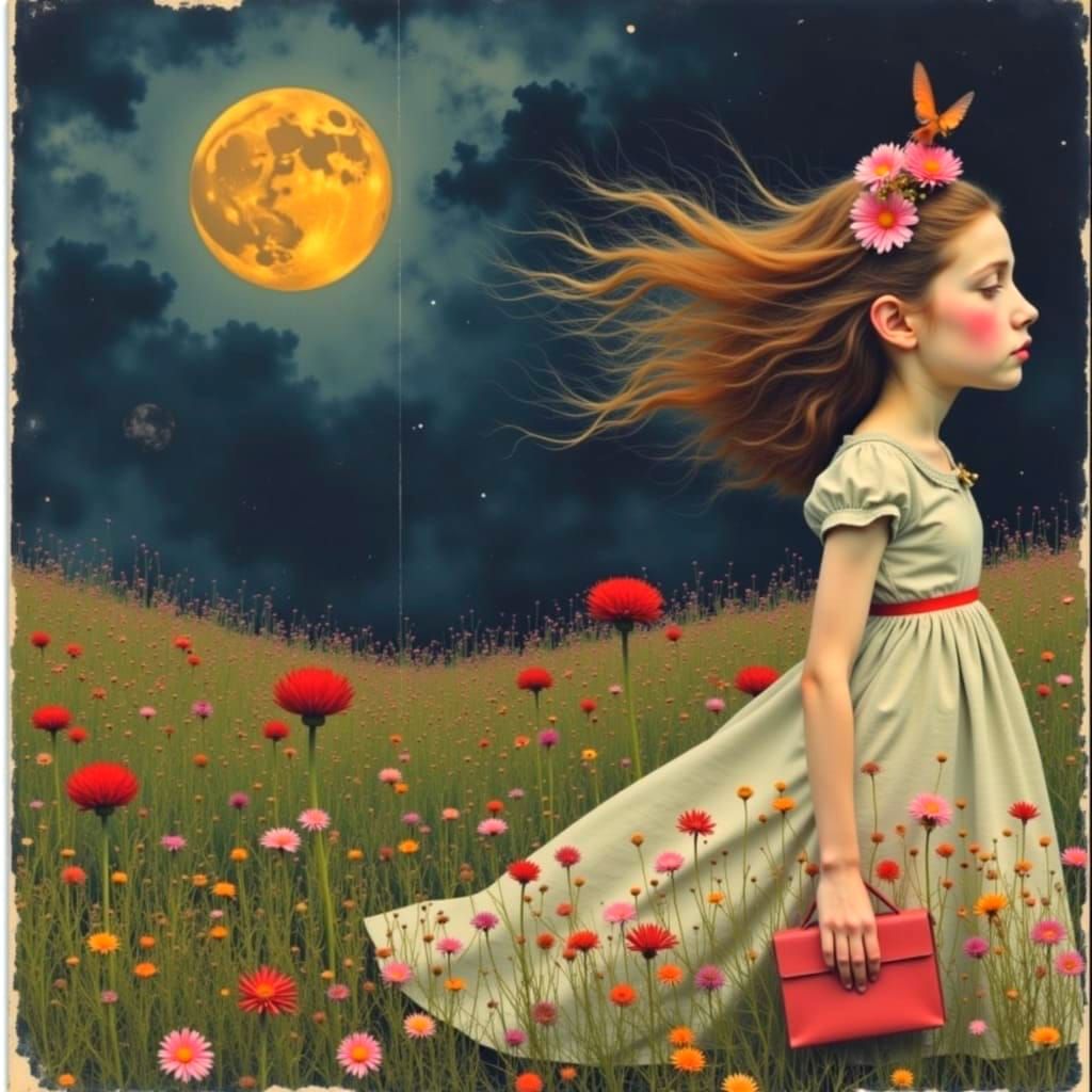 Ethereal Landscape Illustration in Flux