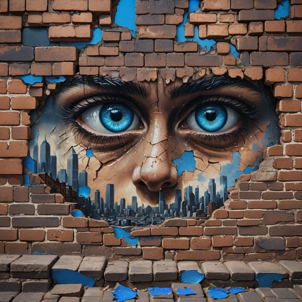 Cityscape Reflected in Giant Eyes: Digital Matte Painting