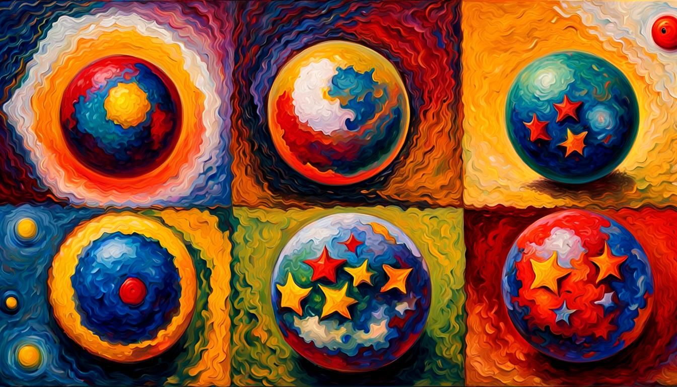 Spinning Star Portraits as Impasto Oil Painting