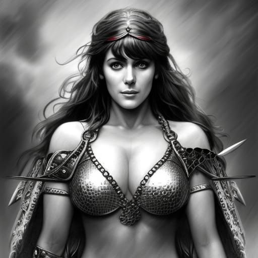 Red Sonja Pencil Art in Manga Style