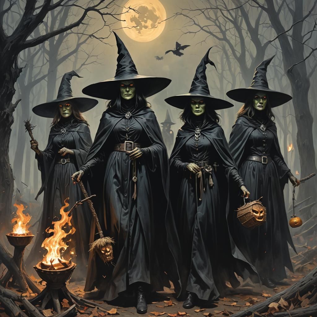 Sinister Witches' Coven in Fantasy Style