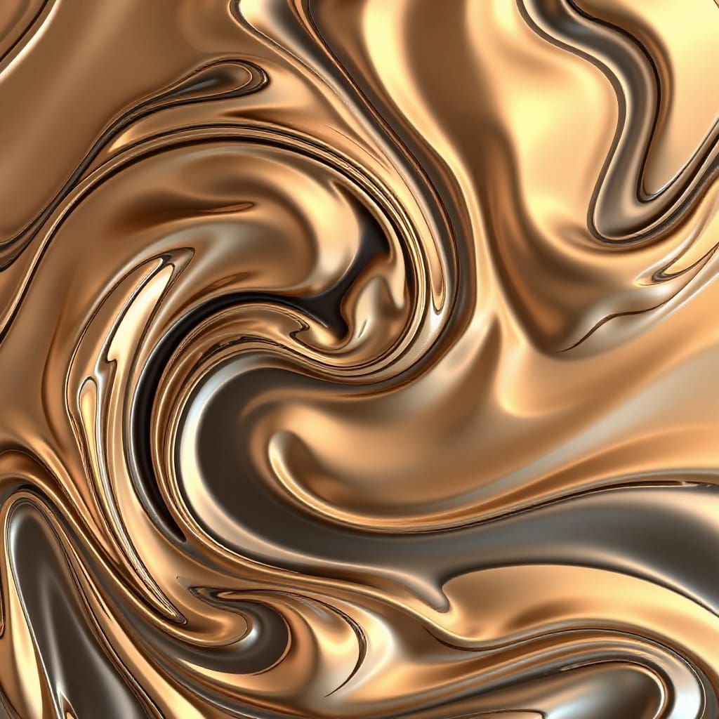 Abstract Liquid Metal Flowing Designs