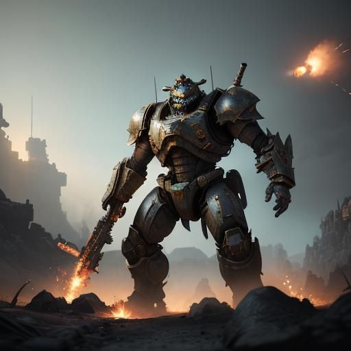 Ork Boyz Charge into Battle in Cinematic 3D