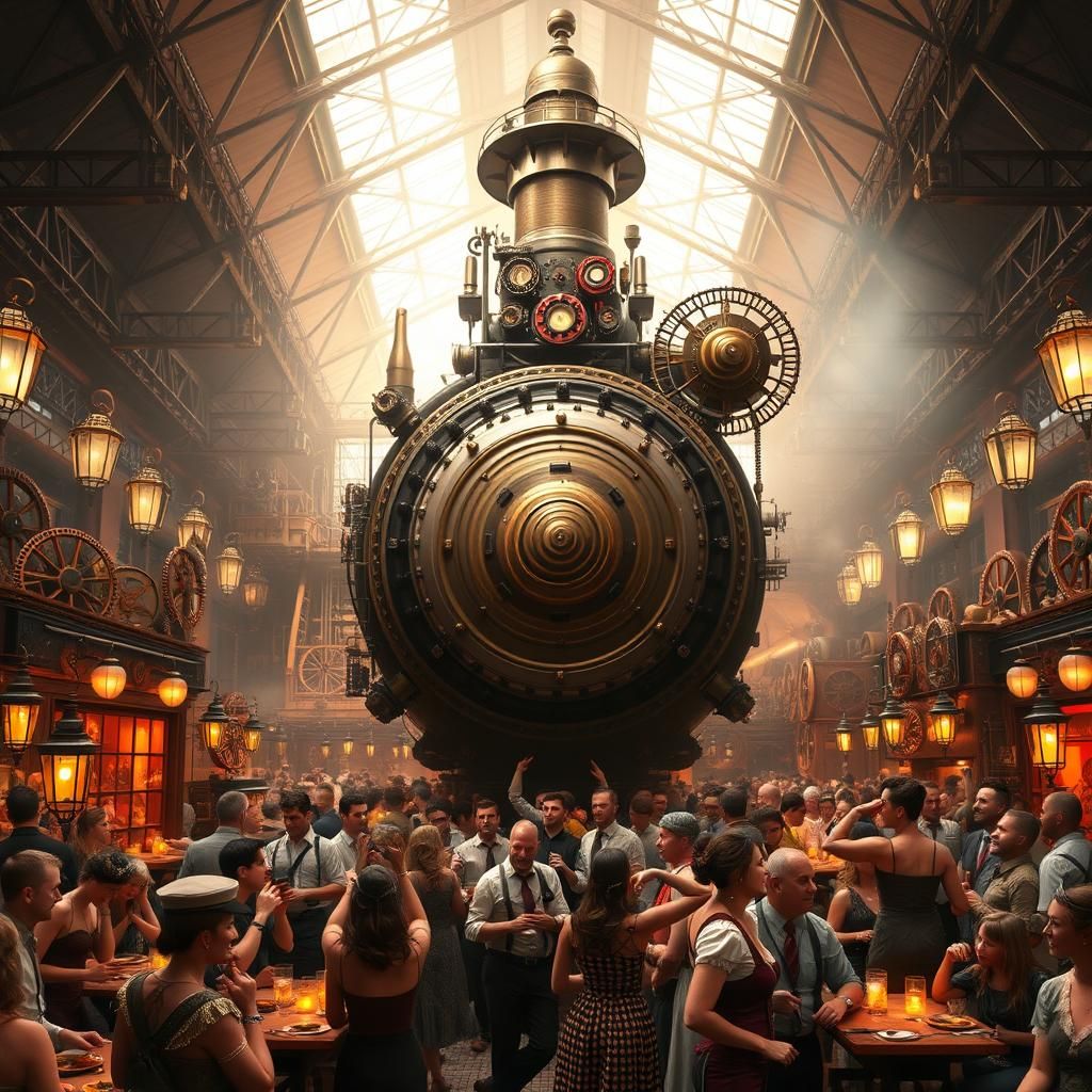 Steampunk Octoberfest in an Airship Hangar