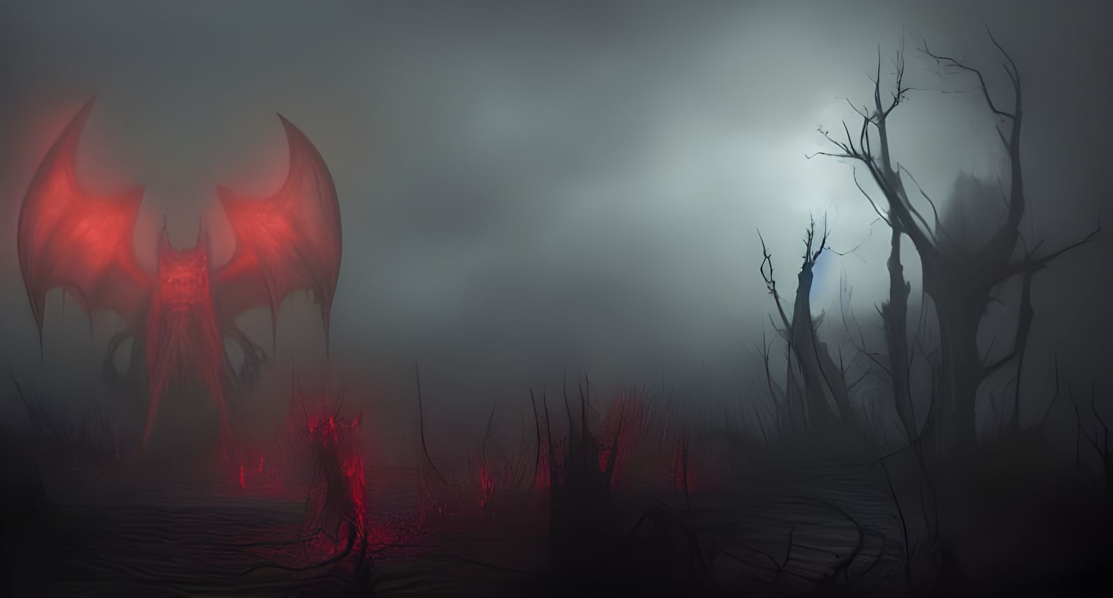 Lovecraftian Elder God Destroys World in Dark Fantasy Art