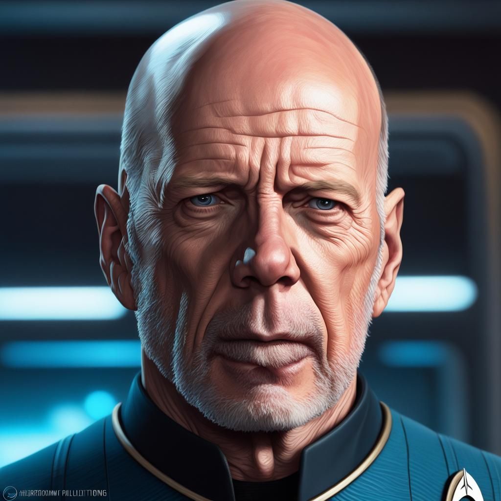 Star Trek Captain Portrait in Digital Art Style