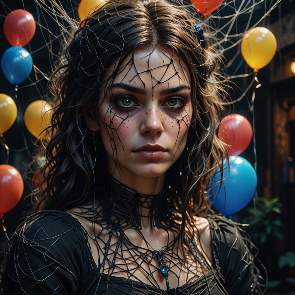 Stringy Supermodel in a Web of Horror