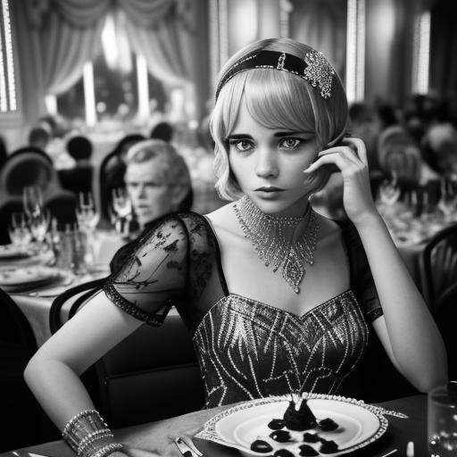 Great Gatsby party in monochrome