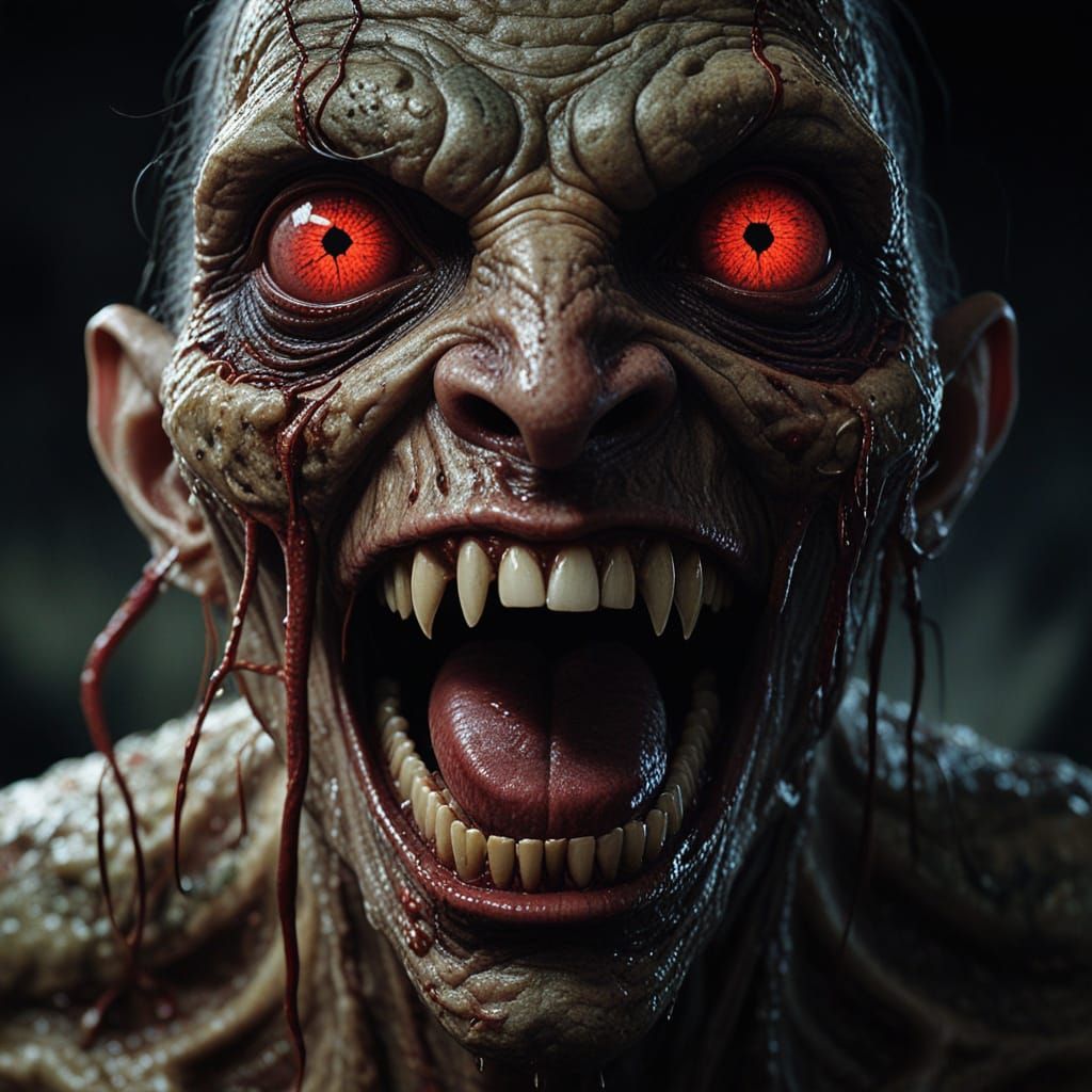 Grotesque Transformation: Human Face Reveals Eldritch Horror