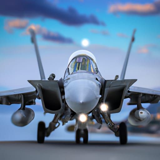 Fighter Jet Front View