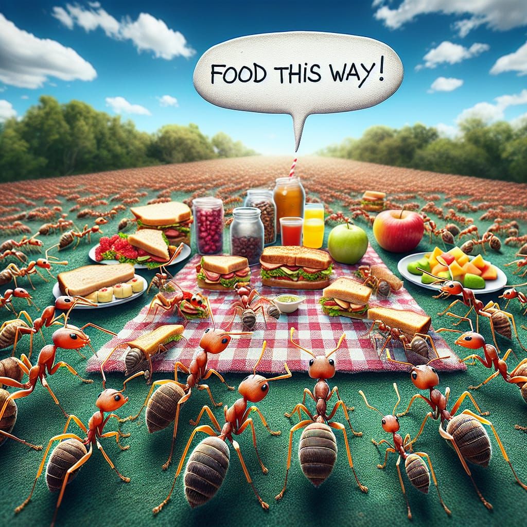 Ants at a Picnic: Worm's-Eye View Adventure