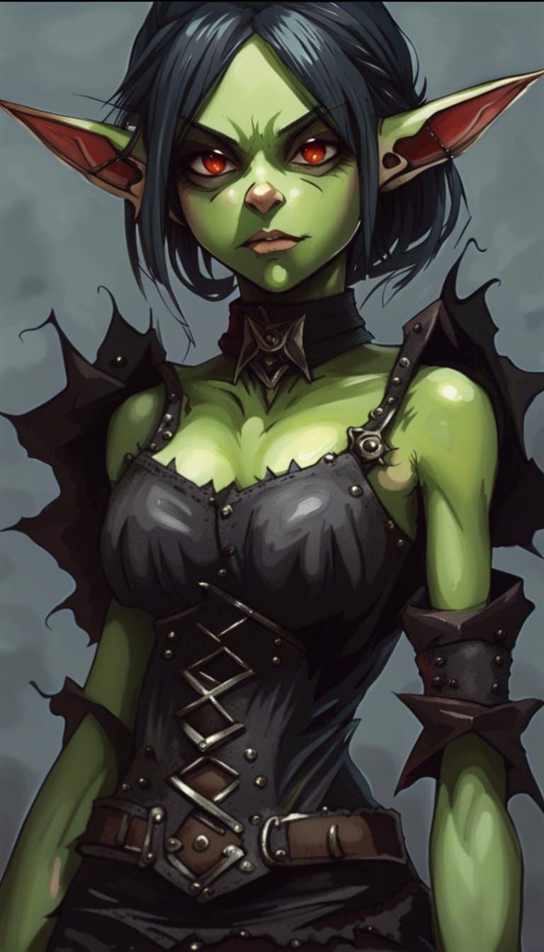 Gothic Anime Manga Female Goblin Illustration