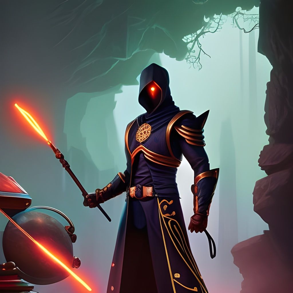 Steampunk Noob Saibot in Asian Futuristic Edo Style