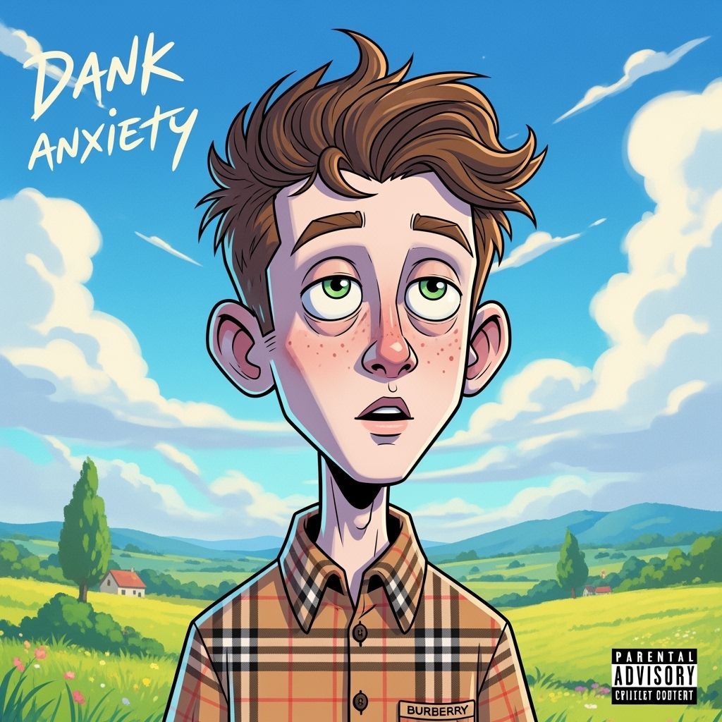 Boondocks-Style Album Cover with Countryside Landscape