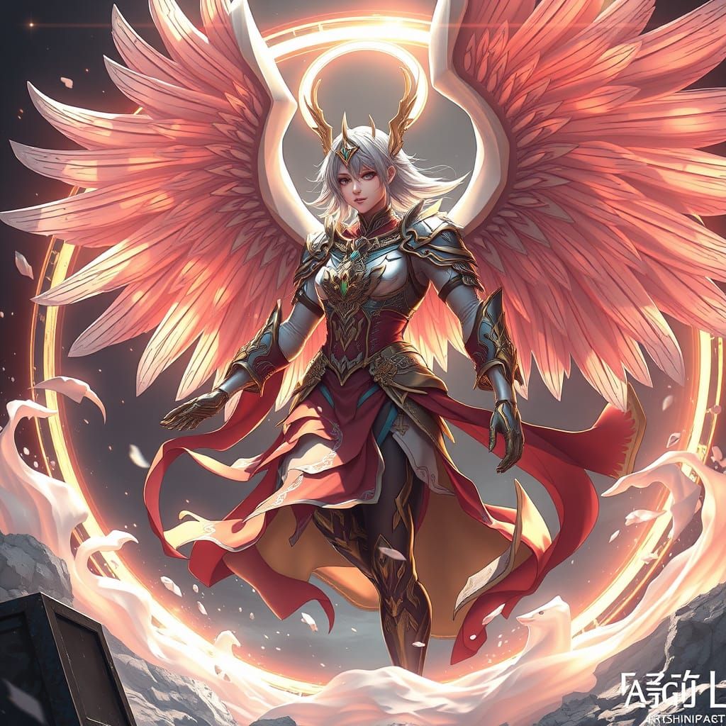 Surreal Anime Angel Engine in 8K Resolution