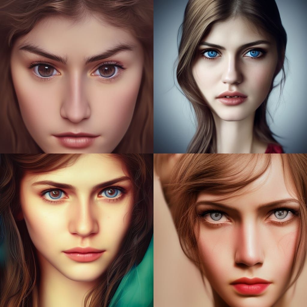 Hyperdetailed Portrait of a Beautiful Woman in Digital Art