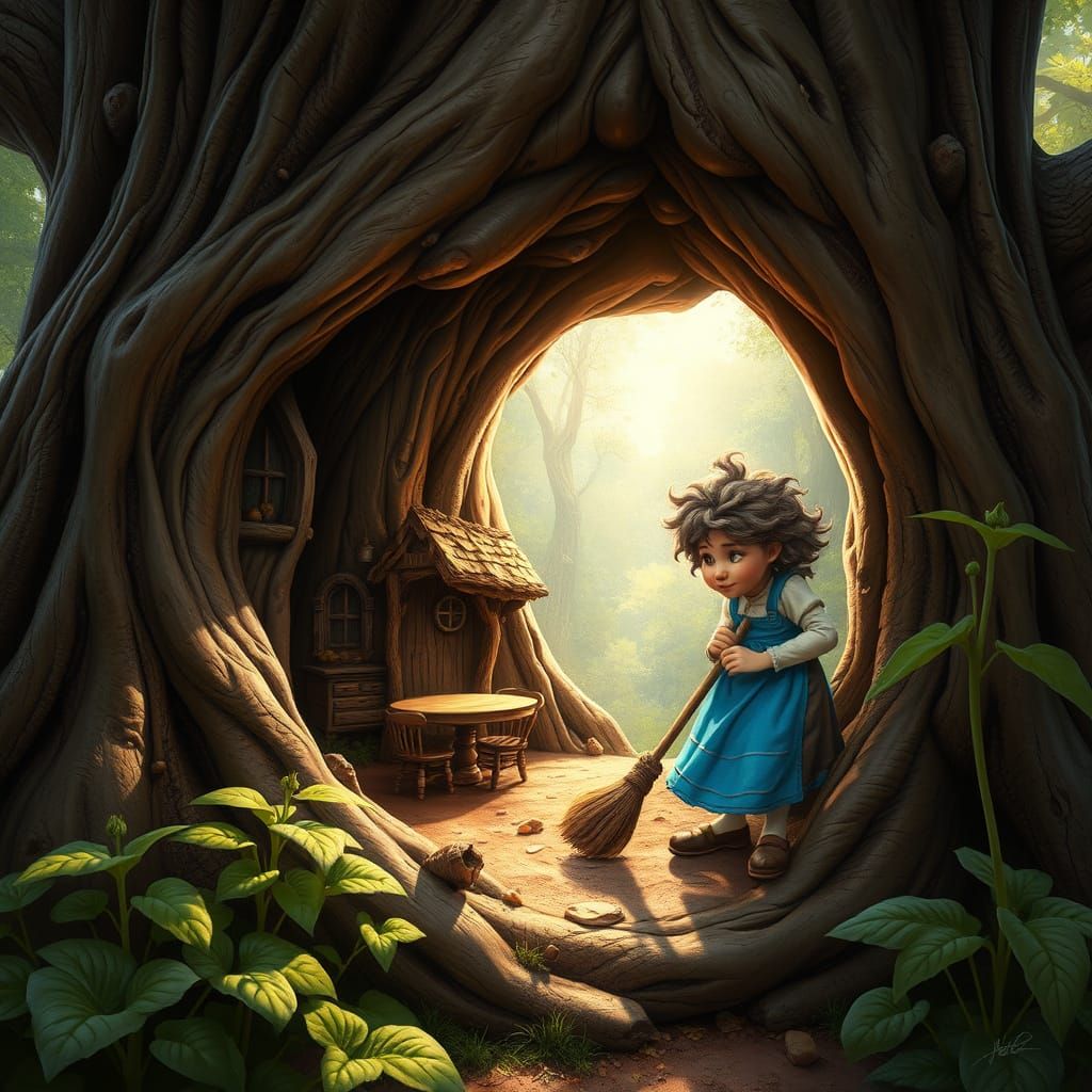 Cozy Hollow Home in Ancient Tree Trunk