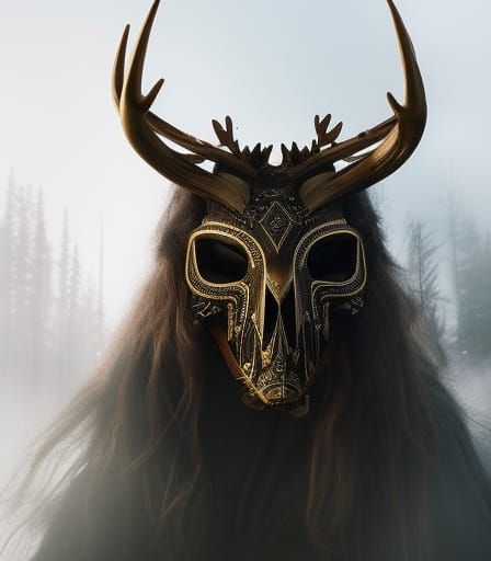 Masked Cultist in a forest clearing