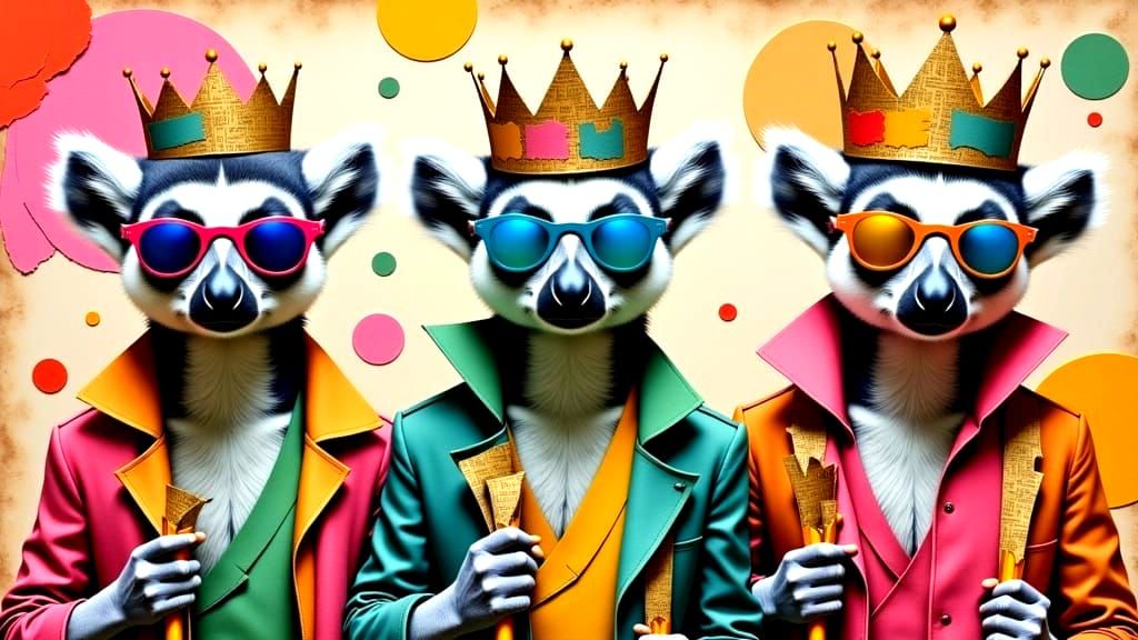 All Party ring-tailed lemurs