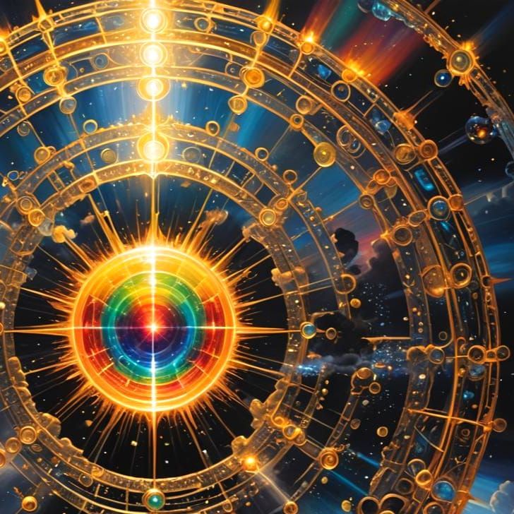 Radiant Figure Lounging on Cloud in Divine Sky