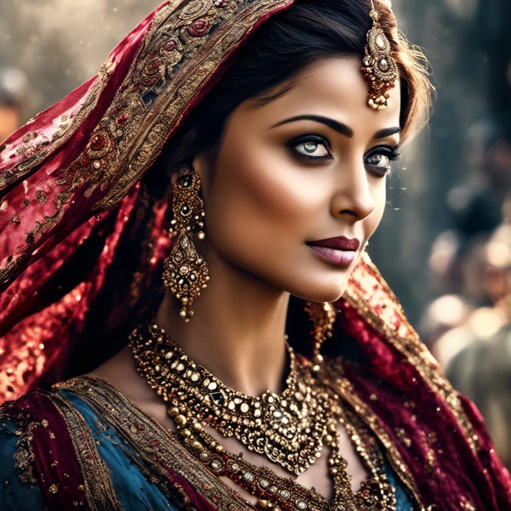 Hyperrealistic Portrait of Aishwarya Rai in HDR