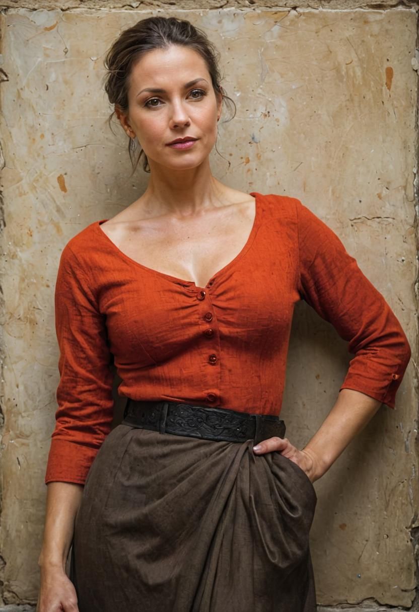 Elegant Woman's Portrait in Impasto Style