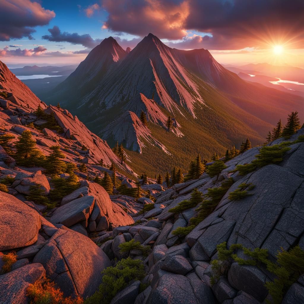 Dramatic Knife Edge Trail on Mount Katahdin
