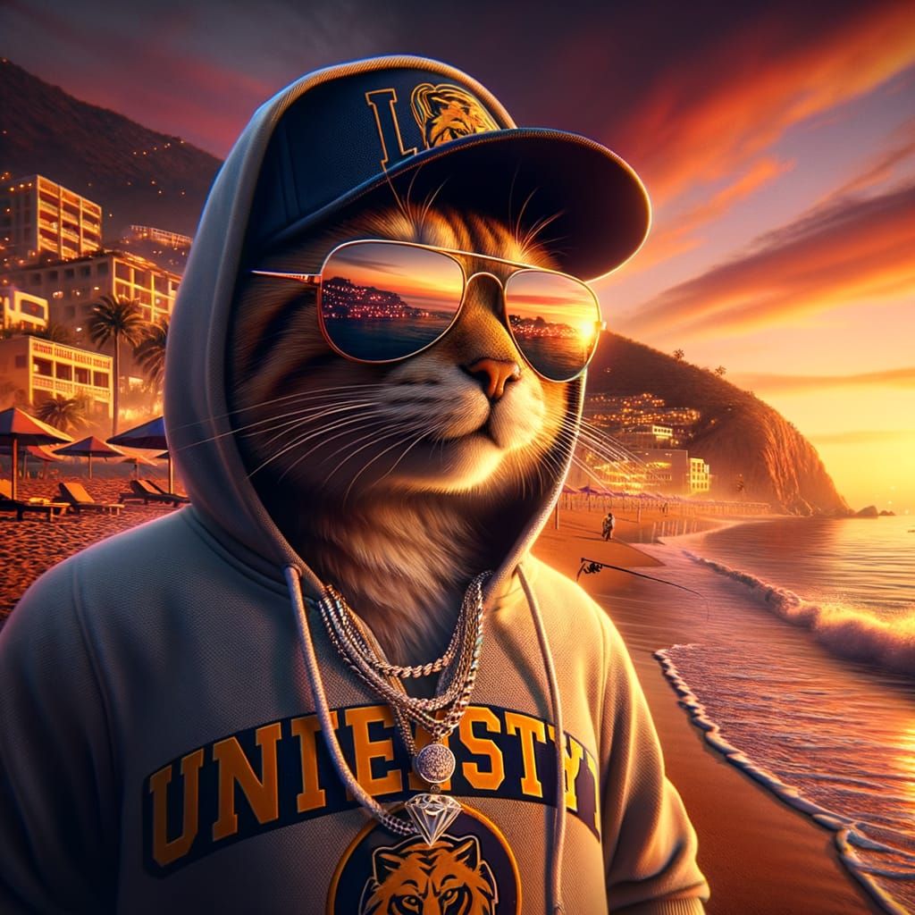 Cat Fishing at Sunset in Cabo with Diamond Chain