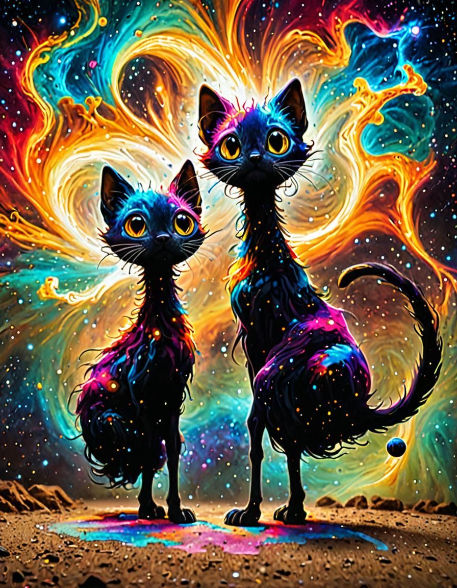 Spectacular Nebula Reveals Newborn Stars: Spray Paint Art