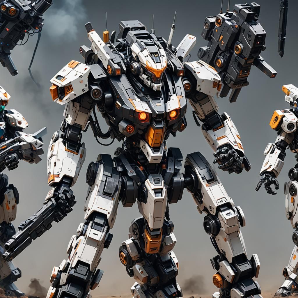 High Resolution Robot Warrior with Laser Blasters