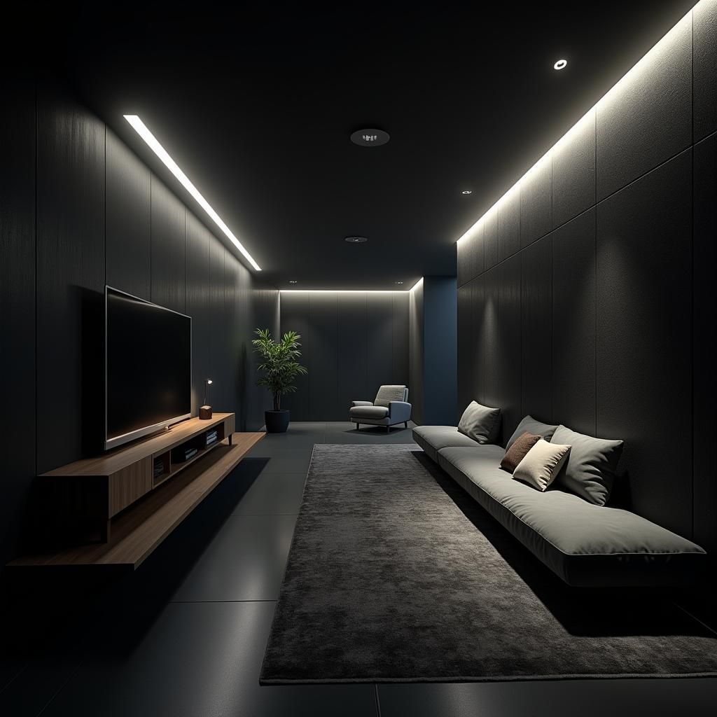 Futuristic Smart Home with Cinematic Lighting