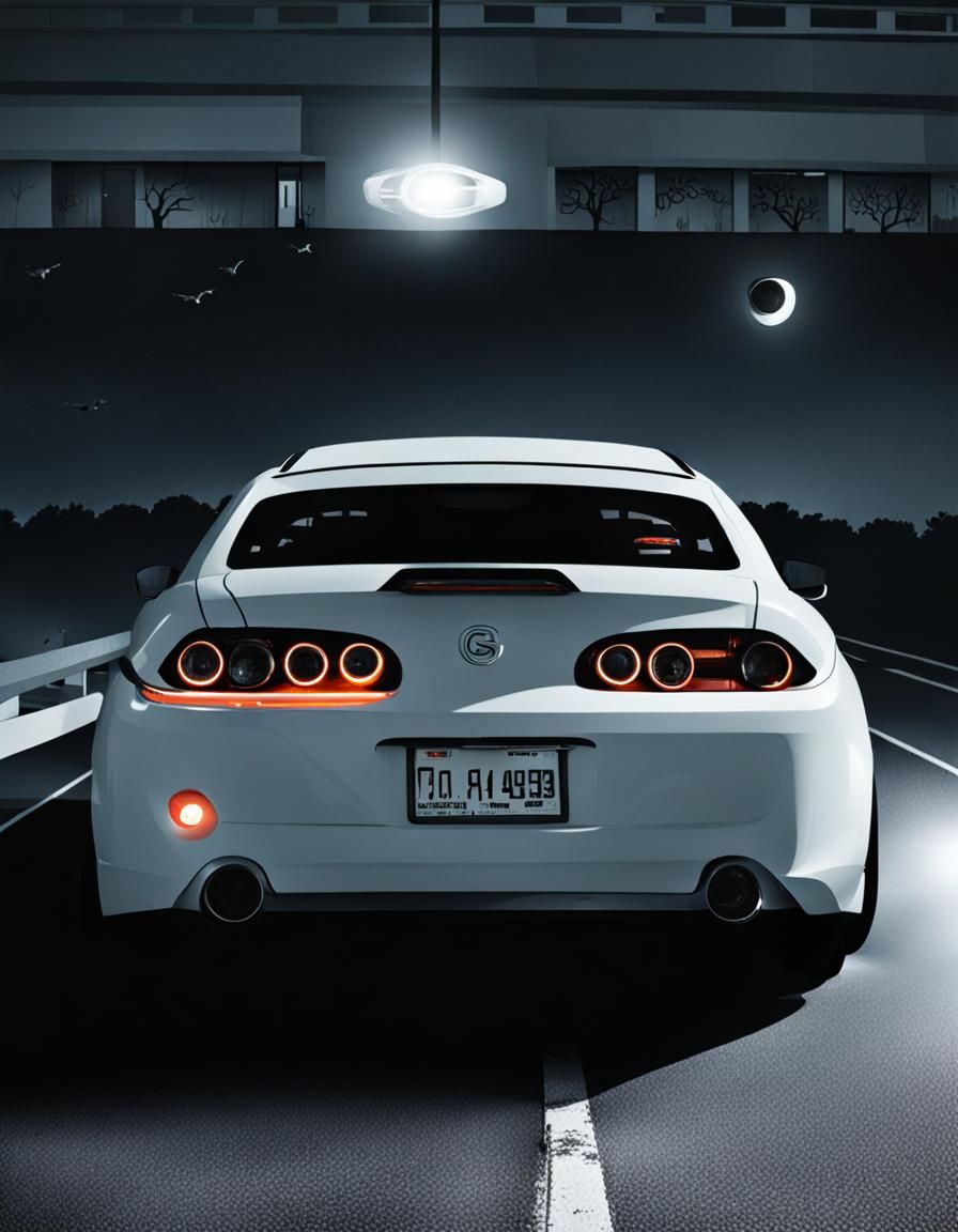 Eerie Headlights in the Dark