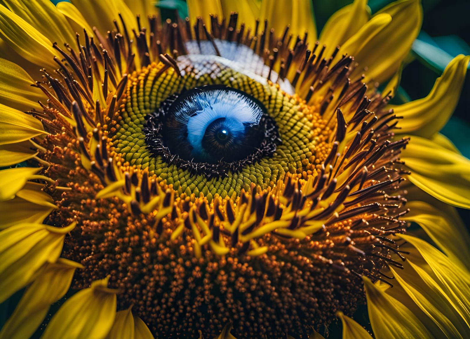 🌻 Surreal Sunflower Gaze 👀