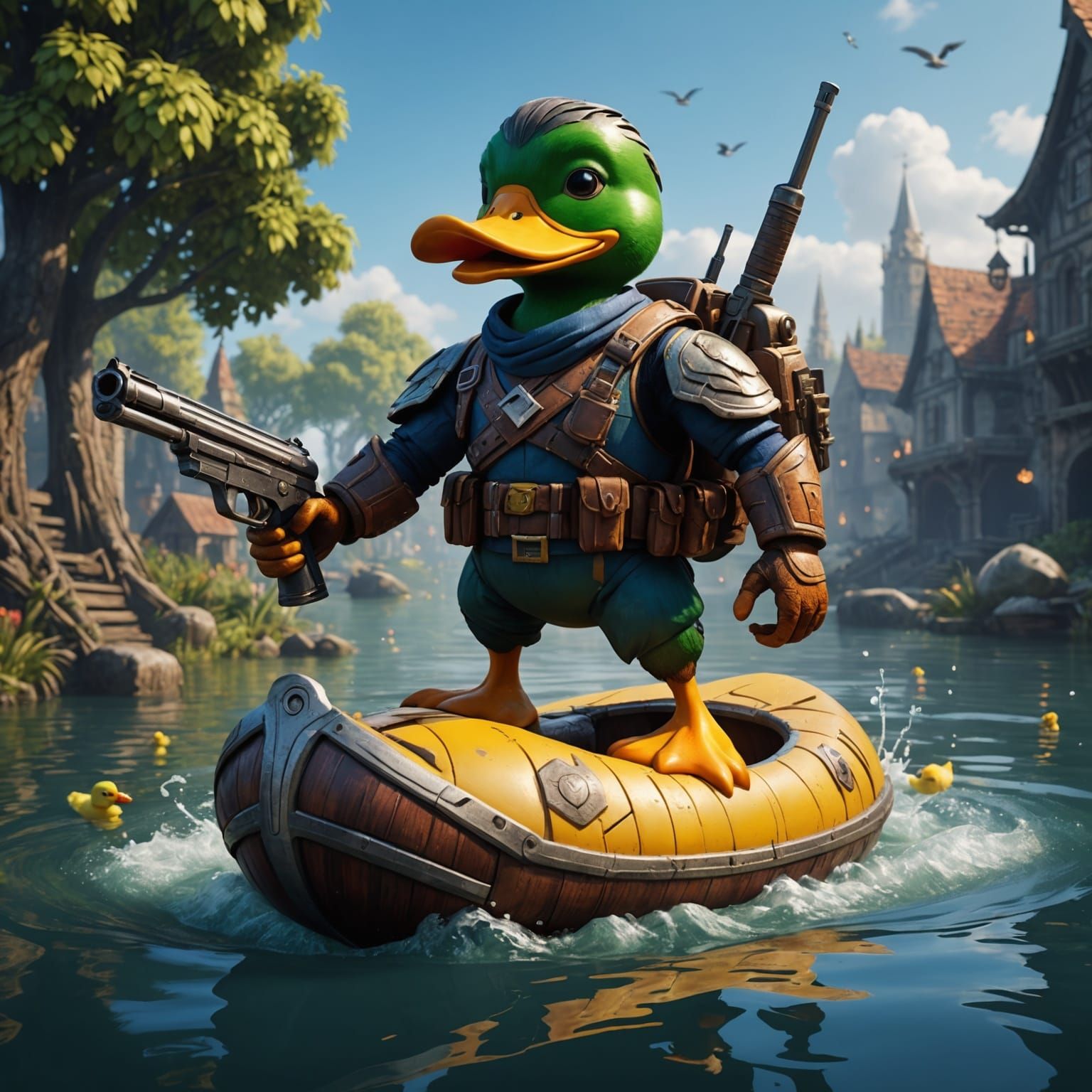 Duck Video Game Hero Concept Art