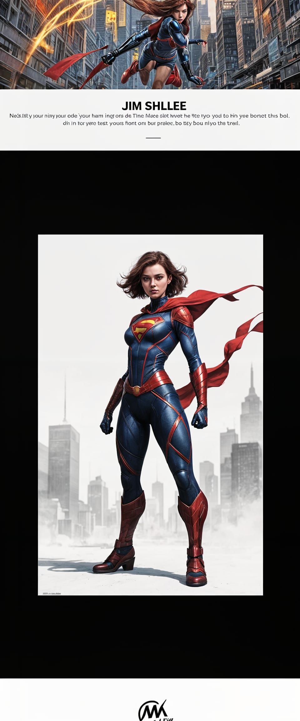 Comic Book Superhero Goddess Poses in Vibrant Colors