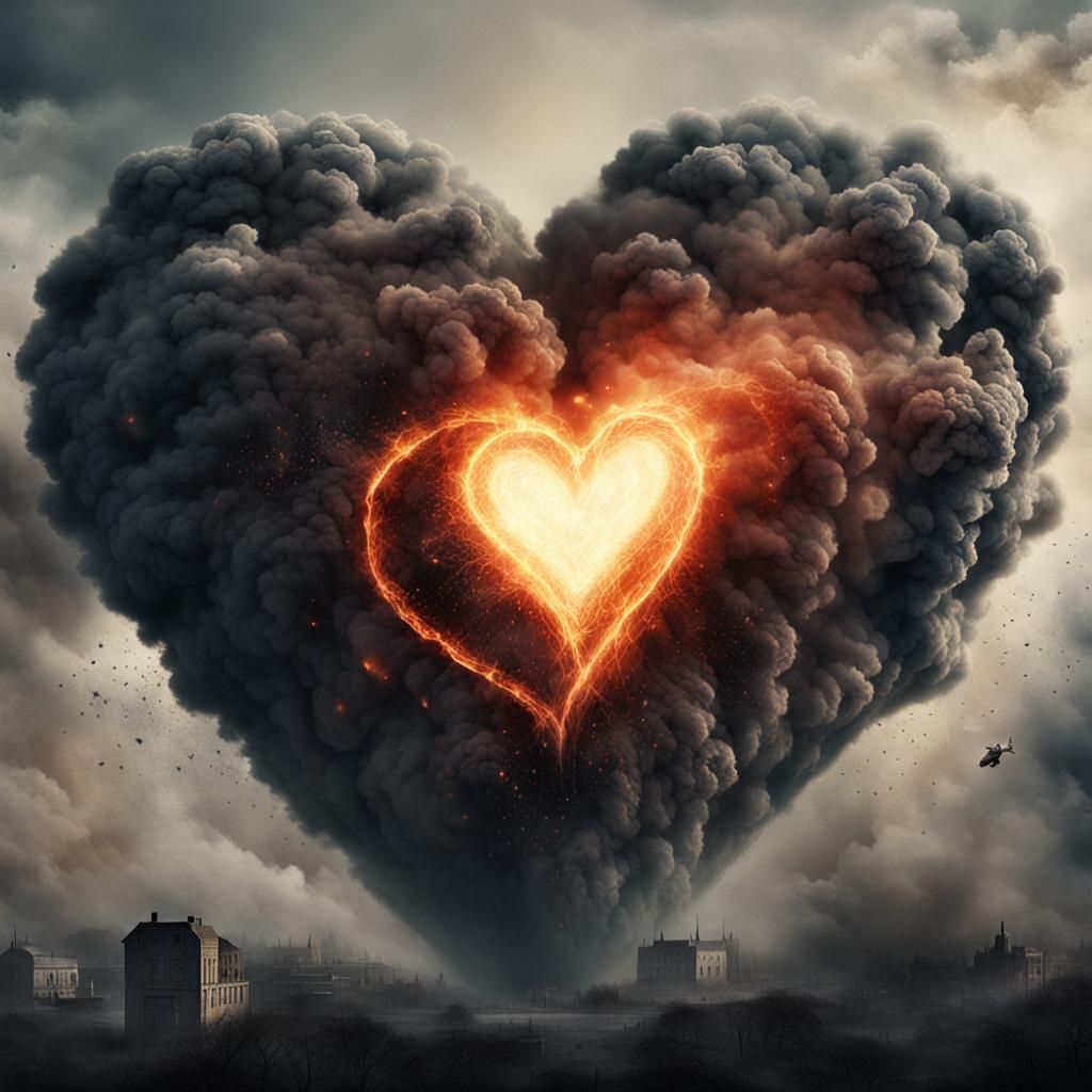 Smoke Heart with Stella: Digital Matte Painting