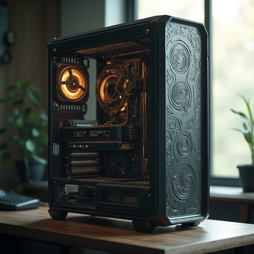 Extraterrestrial PC Tower: Biomechanical Industrial Design