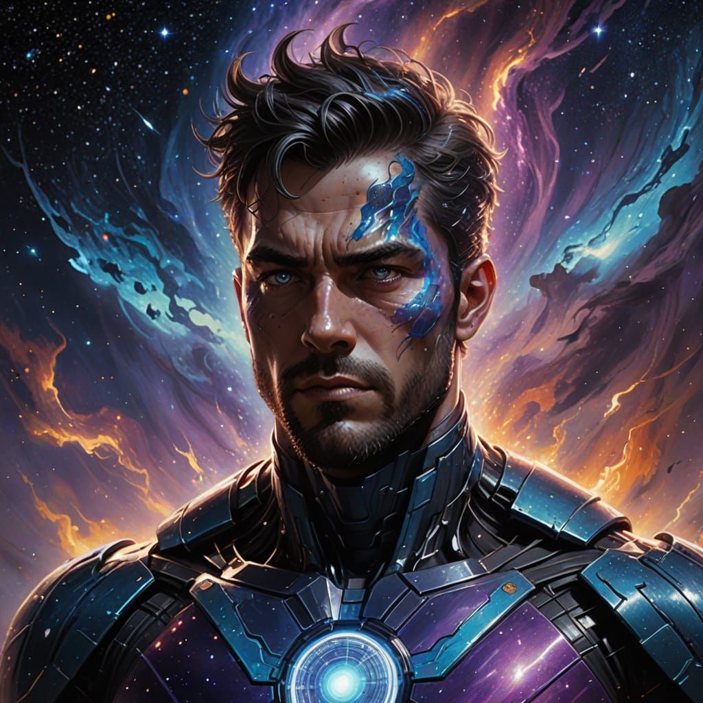 Godlike Cosmic Being Guarding Planet Earth