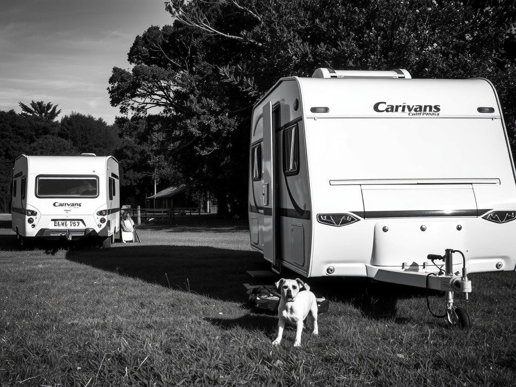 Classic Black and White Caravan Photography