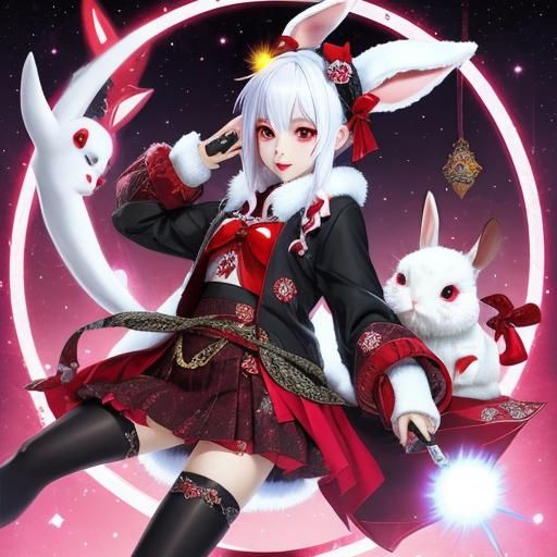 Crimson Trickster: A Yuki Onna Rabbit Hybrid