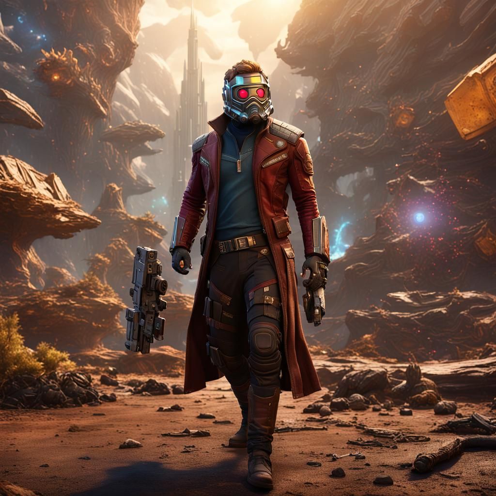 Star Lord: Detailed Matte Painting in Fantasy Art Style