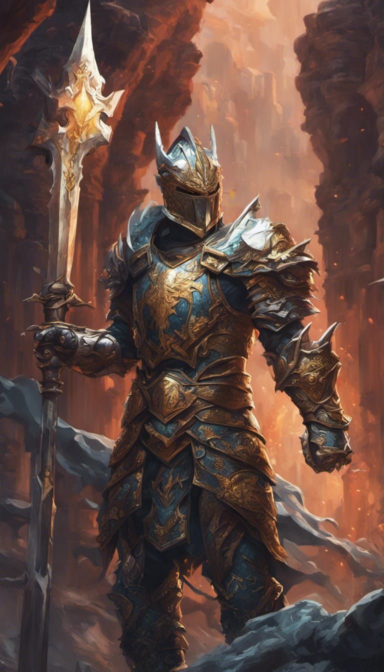 Valiant Knight, Dragon Slayer in Comic Style