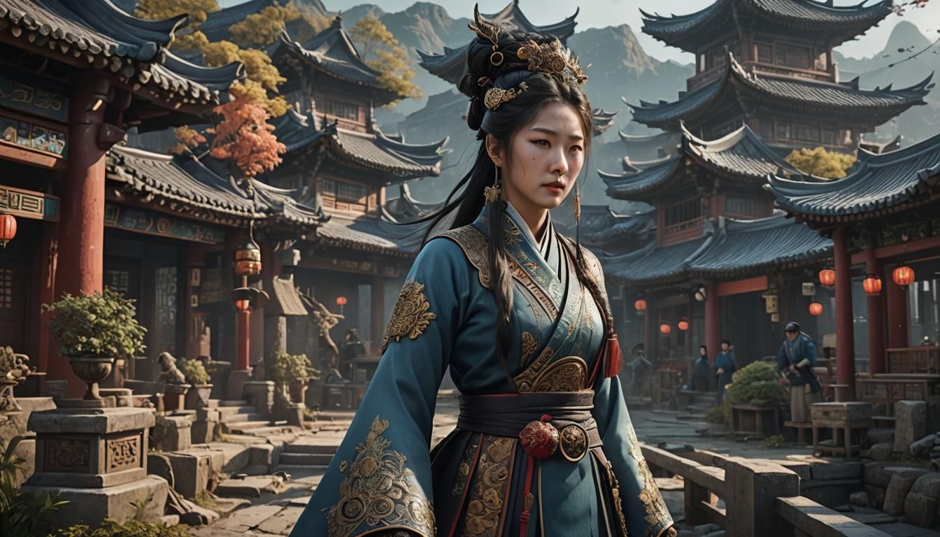 HoYeon Jung Render: Detailed Matte Painting